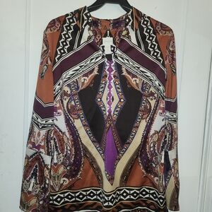 Chico's Multicolor Geometric Blouse